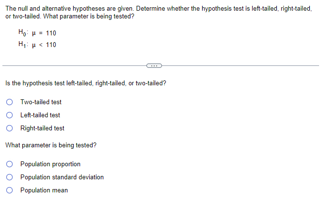 Solved The Null And Alternative Hypotheses Are Given