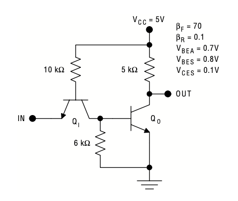 Solved P5.12. Consider the TTL inverter illustrated in | Chegg.com