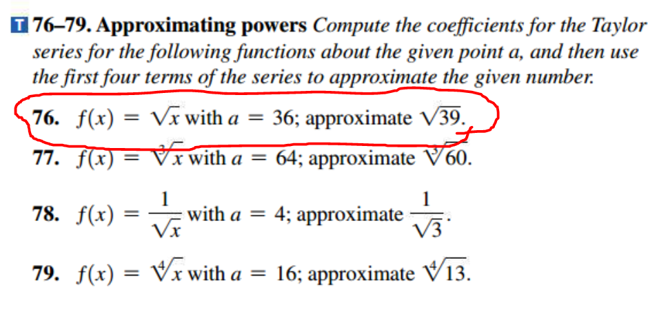 Solved 7 76–79. Approximating powers Compute the | Chegg.com