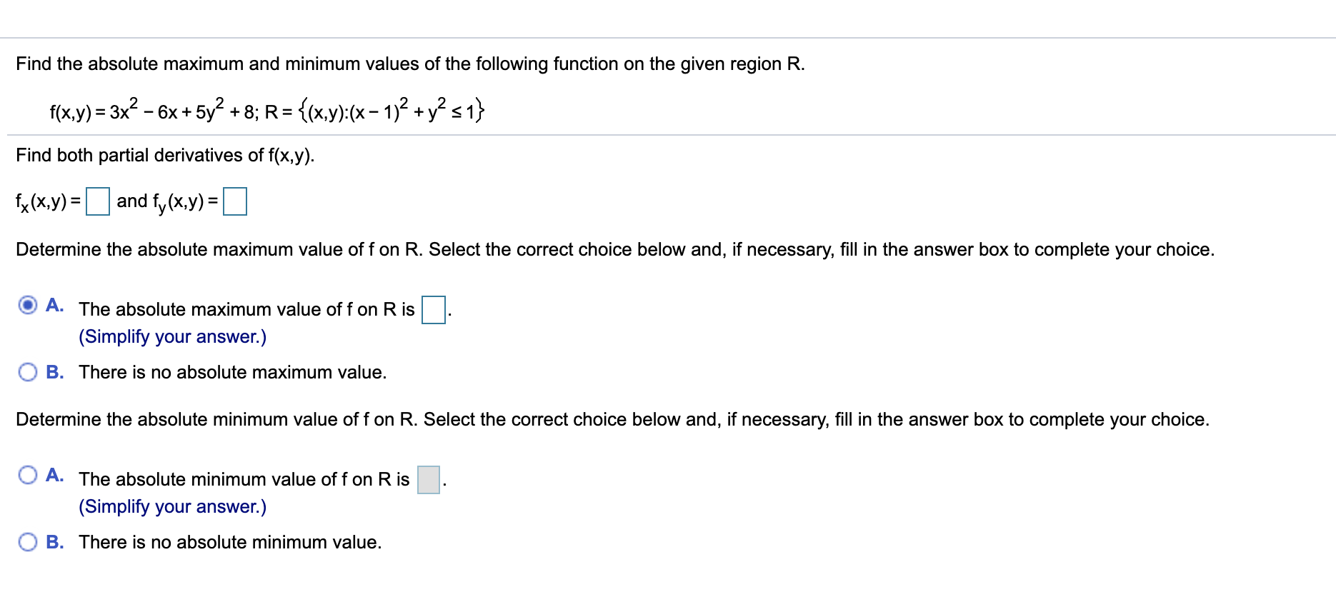 Solved Find The Absolute Maximum And Minimum Values Of The | Chegg.com