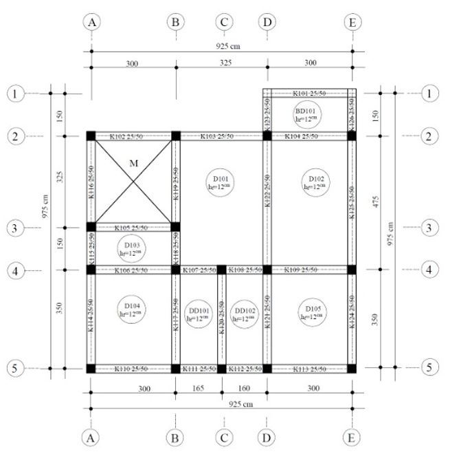 Solved The normal floor form plan for a building is given in | Chegg.com