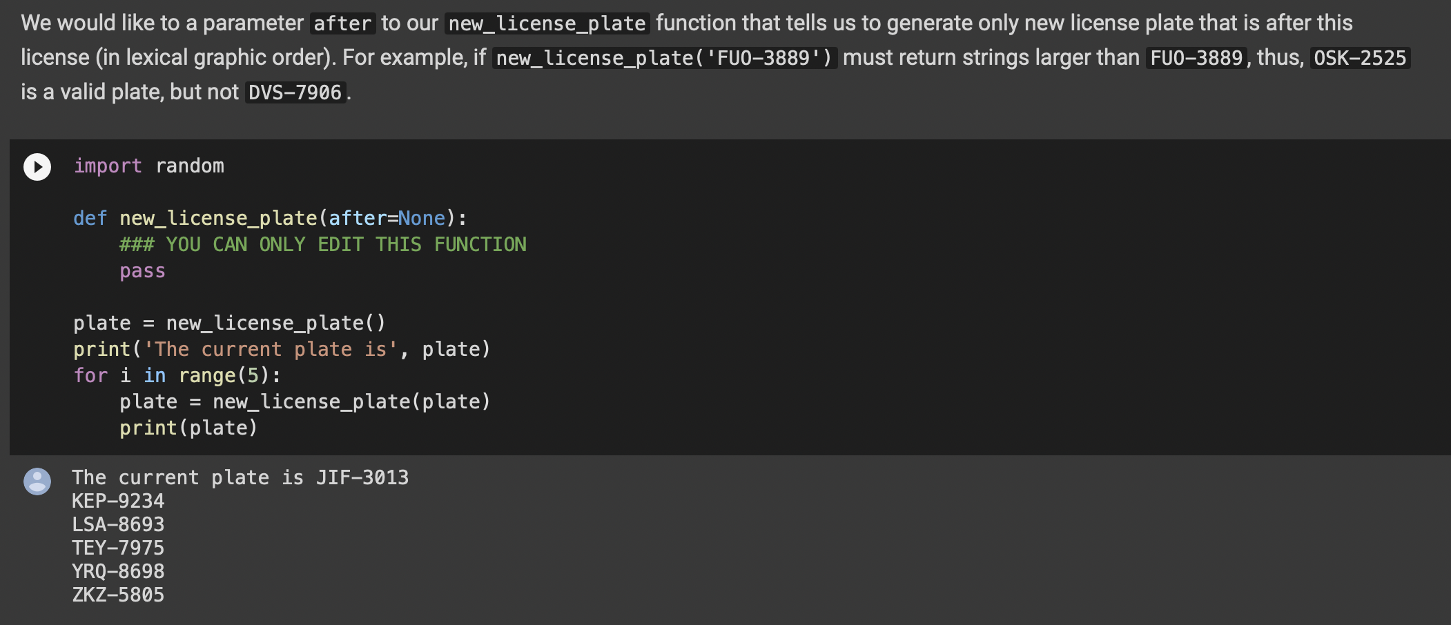 Solved Assume a New York State vehicle plate number consists | Chegg.com