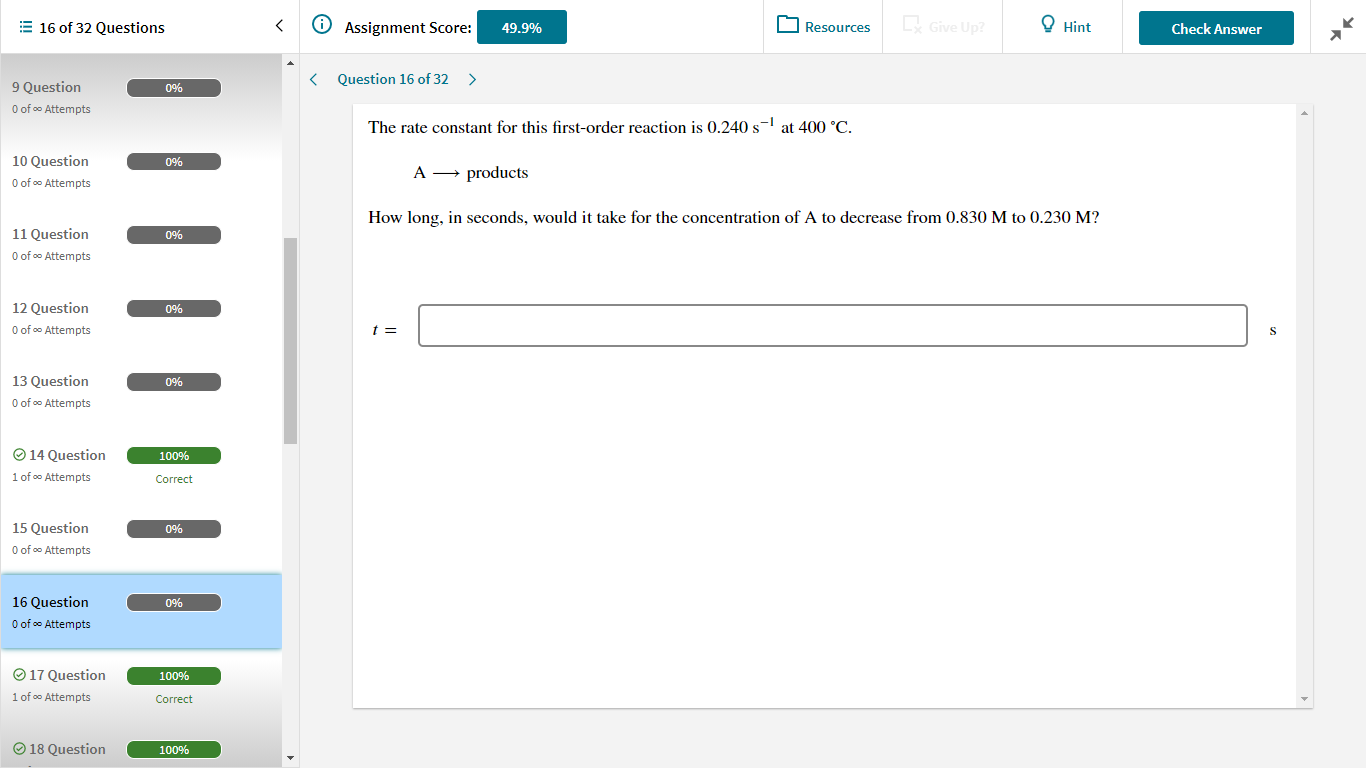 Solved 16 Of 32 Questions Assignment Score 49 9 Resources