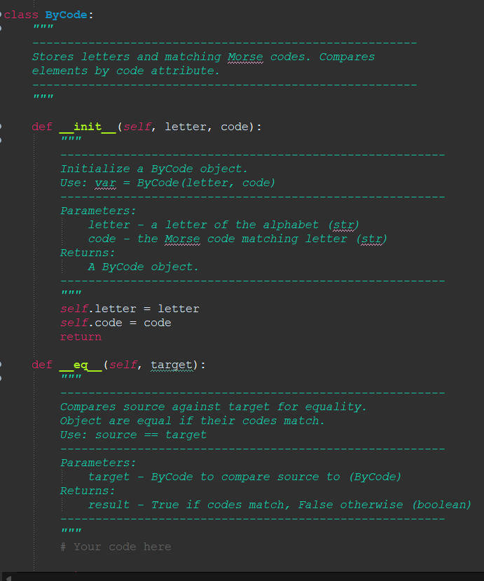 5 ByCode: Stores letters and matching Morse codes. | Chegg.com