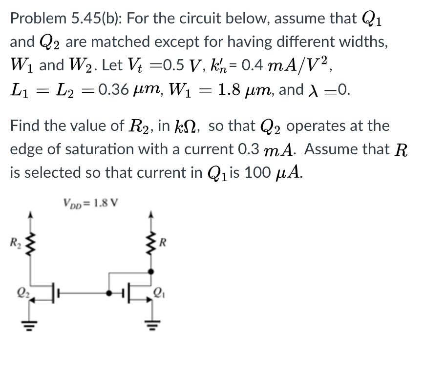 Solved Problem 5.45(b): For The Circuit Below, Assume That | Chegg.com