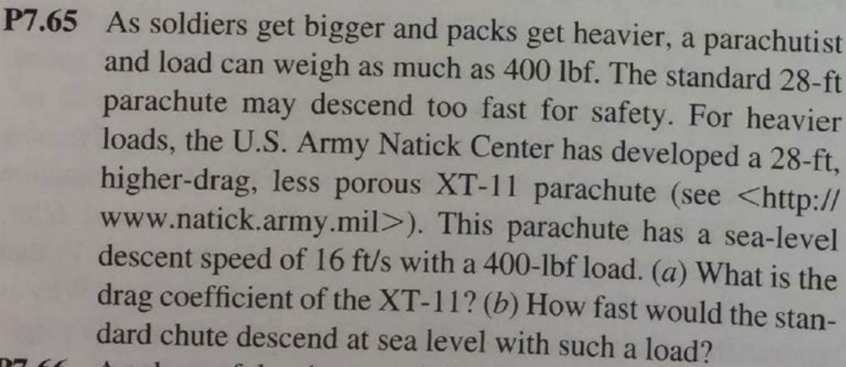 Solved P7.65 As soldiers get bigger and packs get heavier, a