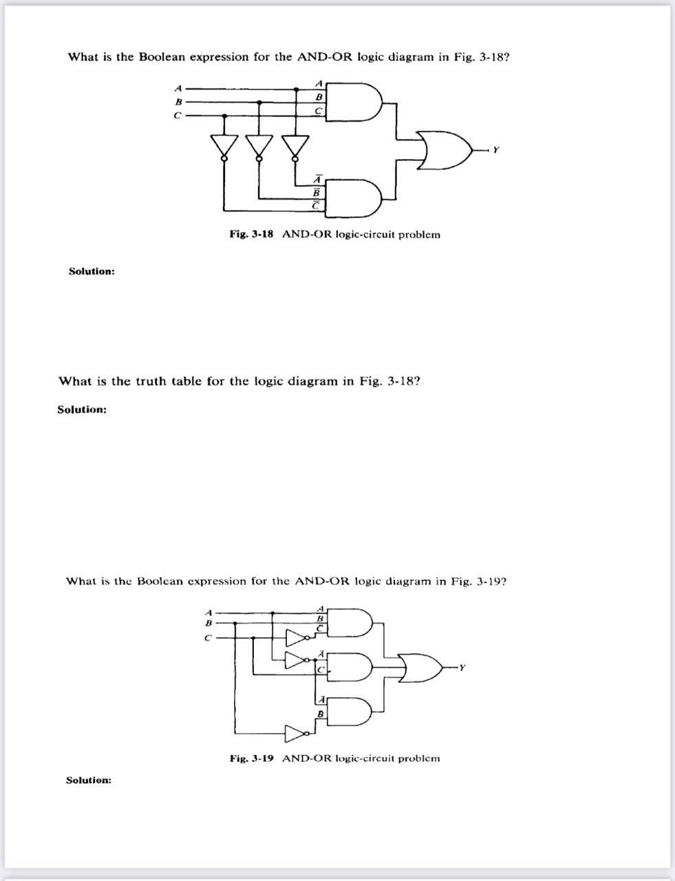 Solved What is the Boolean expression for the AND-OR logic | Chegg.com
