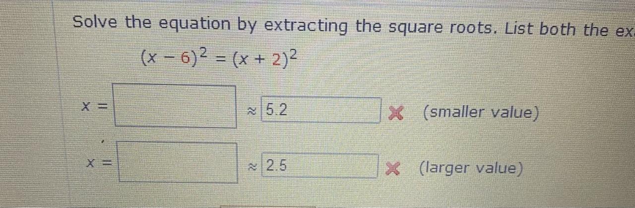 Solved Solve the equation by extracting the square roots. | Chegg.com