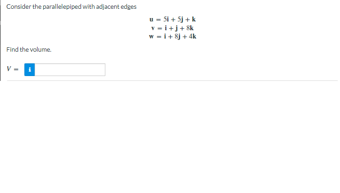 Solved Consider the parallelepiped with adjacent edges | Chegg.com