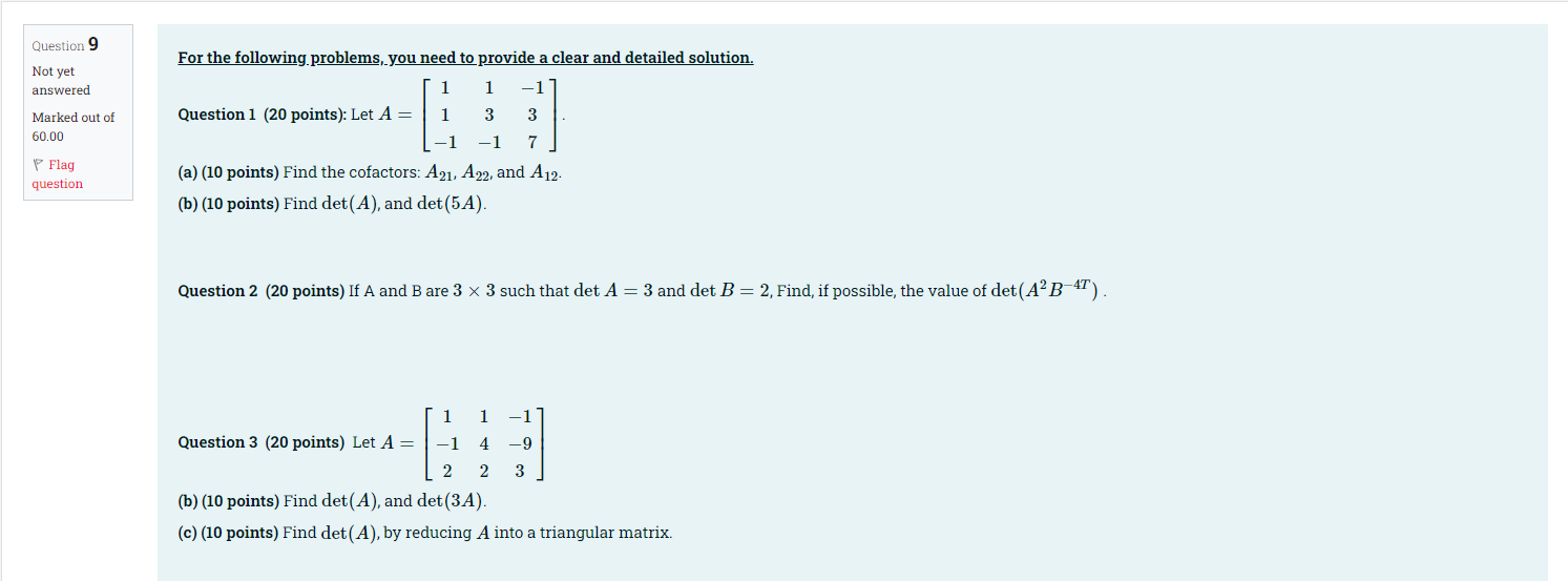 Solved It is one question please solve all parts and write | Chegg.com