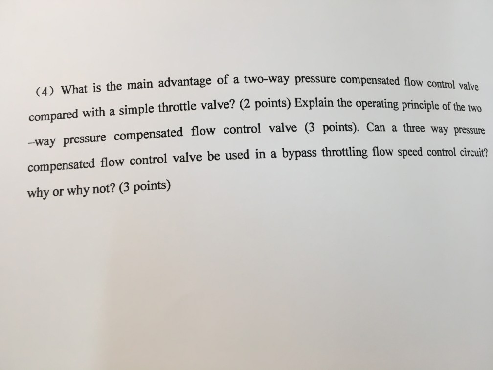 Solved (4) What is the main advantage of a twoway pressure