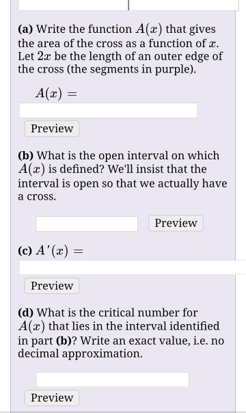 Solved (a) Write the function A(2) that gives the area of | Chegg.com