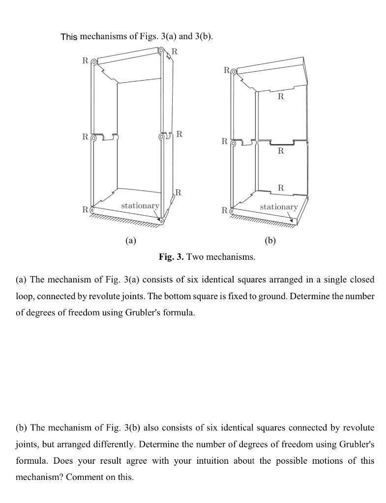 Solved This mechanisms of Figs. 3(a) and 3(b). Rol Rol R R | Chegg.com