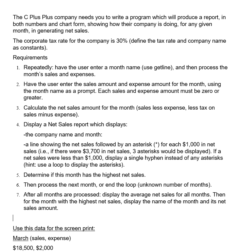 Solved The C Plus Plus company needs you to write a program | Chegg.com