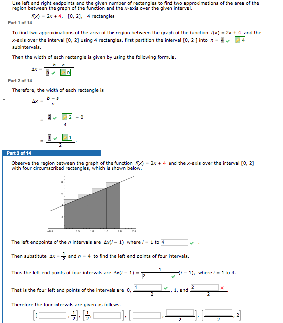 Solved Use Left And Right Endpoints And The Given Number Of | Chegg.com