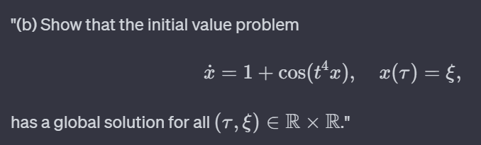 Solved "(b) ﻿Show That The Initial Value | Chegg.com