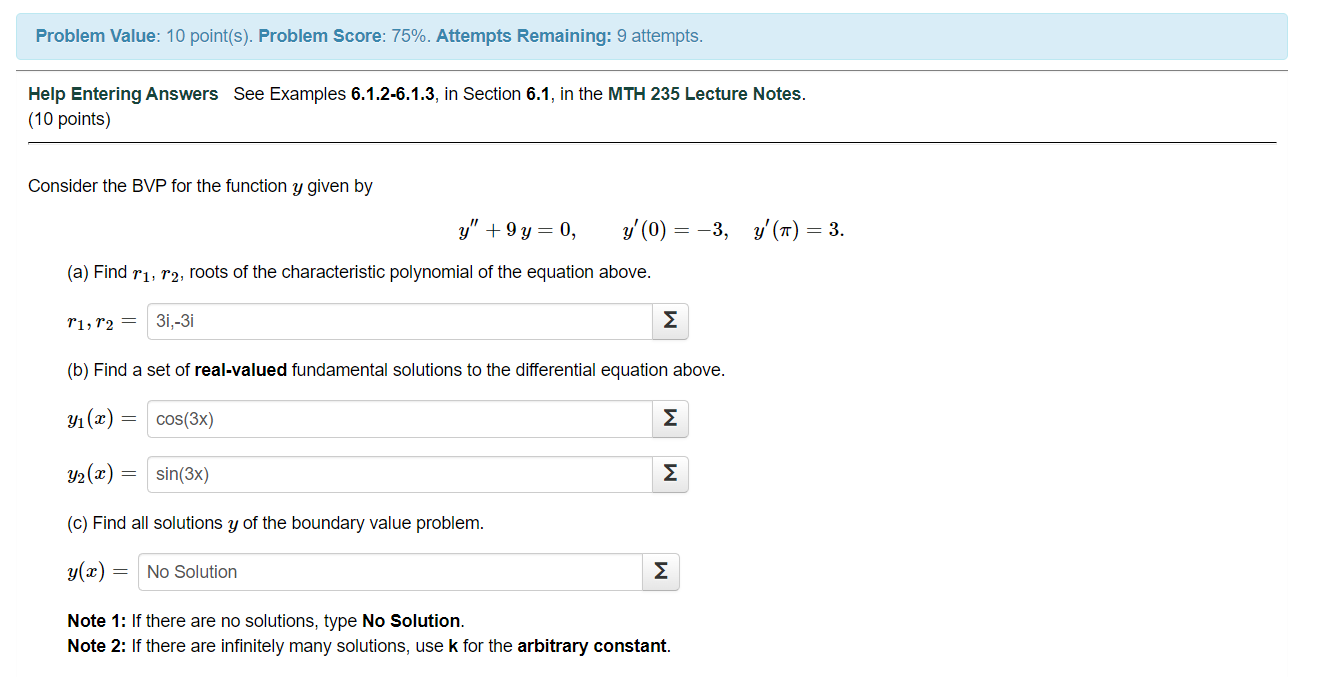 Solved Problem Value: 10 point(s). Problem Score: 75%. | Chegg.com