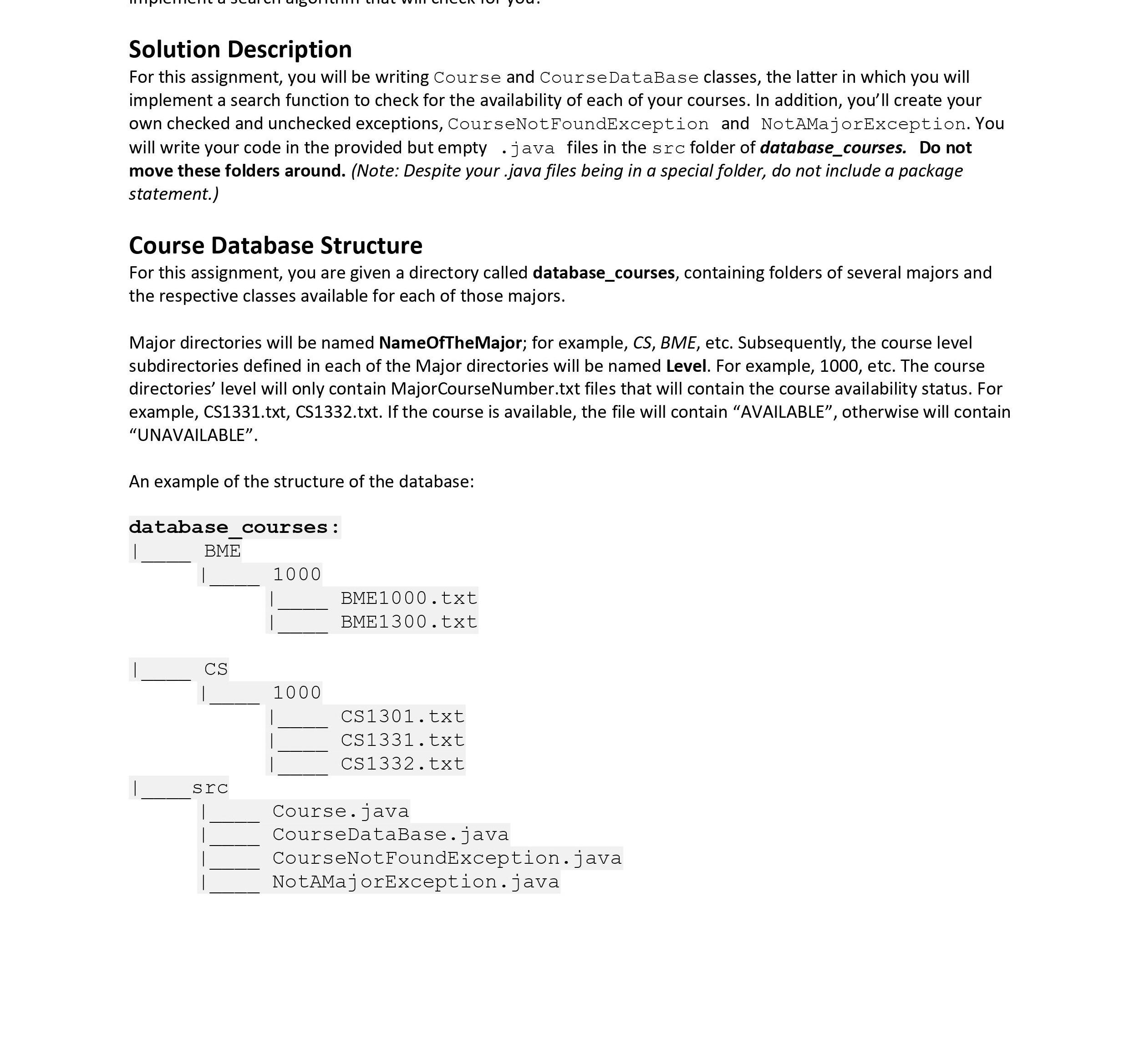 Solution Description For this assignment, you will be | Chegg.com