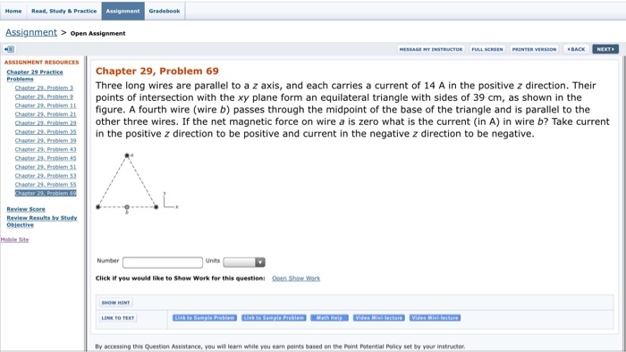 Solved Three Long Wires Are Parallel To A Z Axis, And Each | Chegg.com