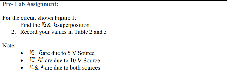 Solved Pre-Lab Assignment: For The Circuit Shown Figure 1: | Chegg.com