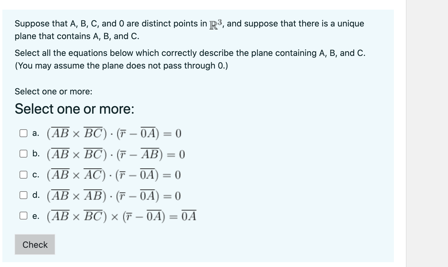 Solved Suppose That A, B, C, And 0 Are Distinct Points In | Chegg.com