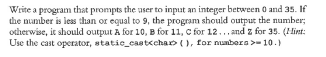 Solved Write a program that prompts the user to input an | Chegg.com