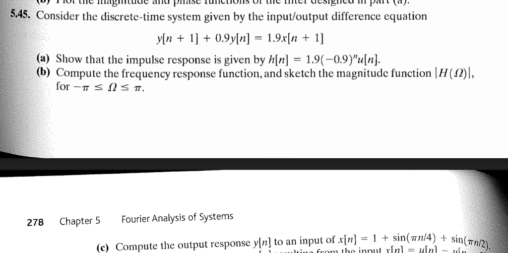 Solved 545. Consider the discrete-time system given by the | Chegg.com