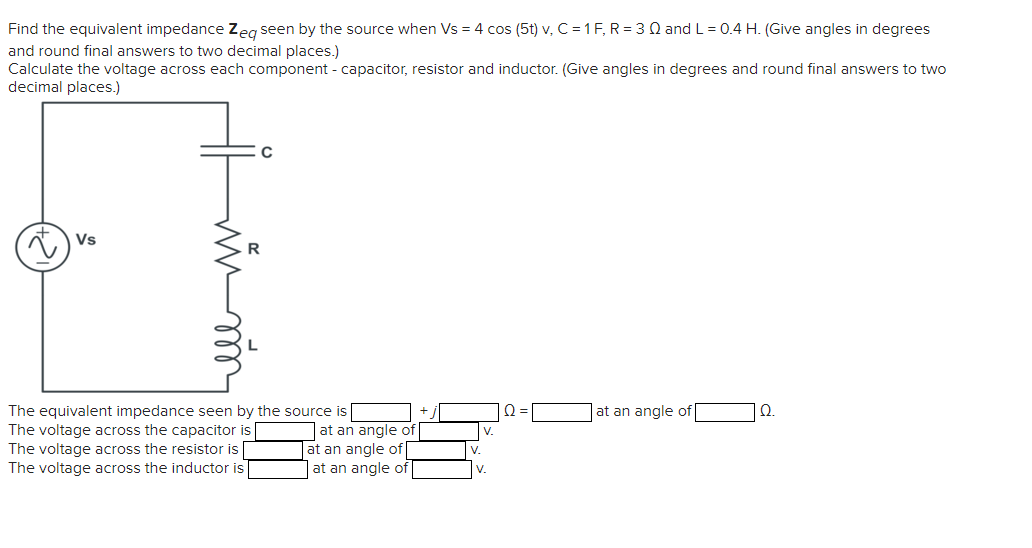 Solved Find the equivalent impedance Zeq seen by the source | Chegg.com