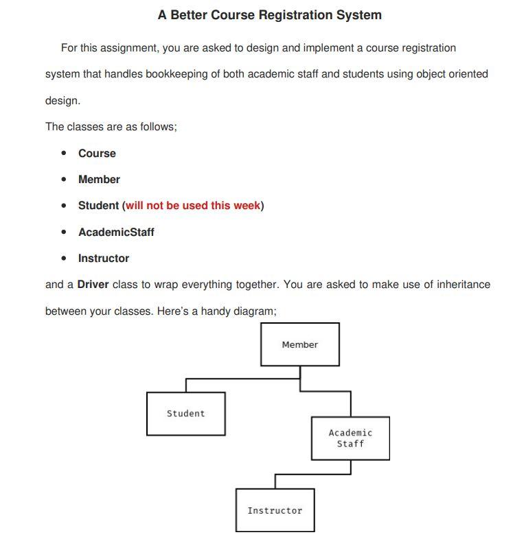 Solved A Better Course Registration System For This | Chegg.com