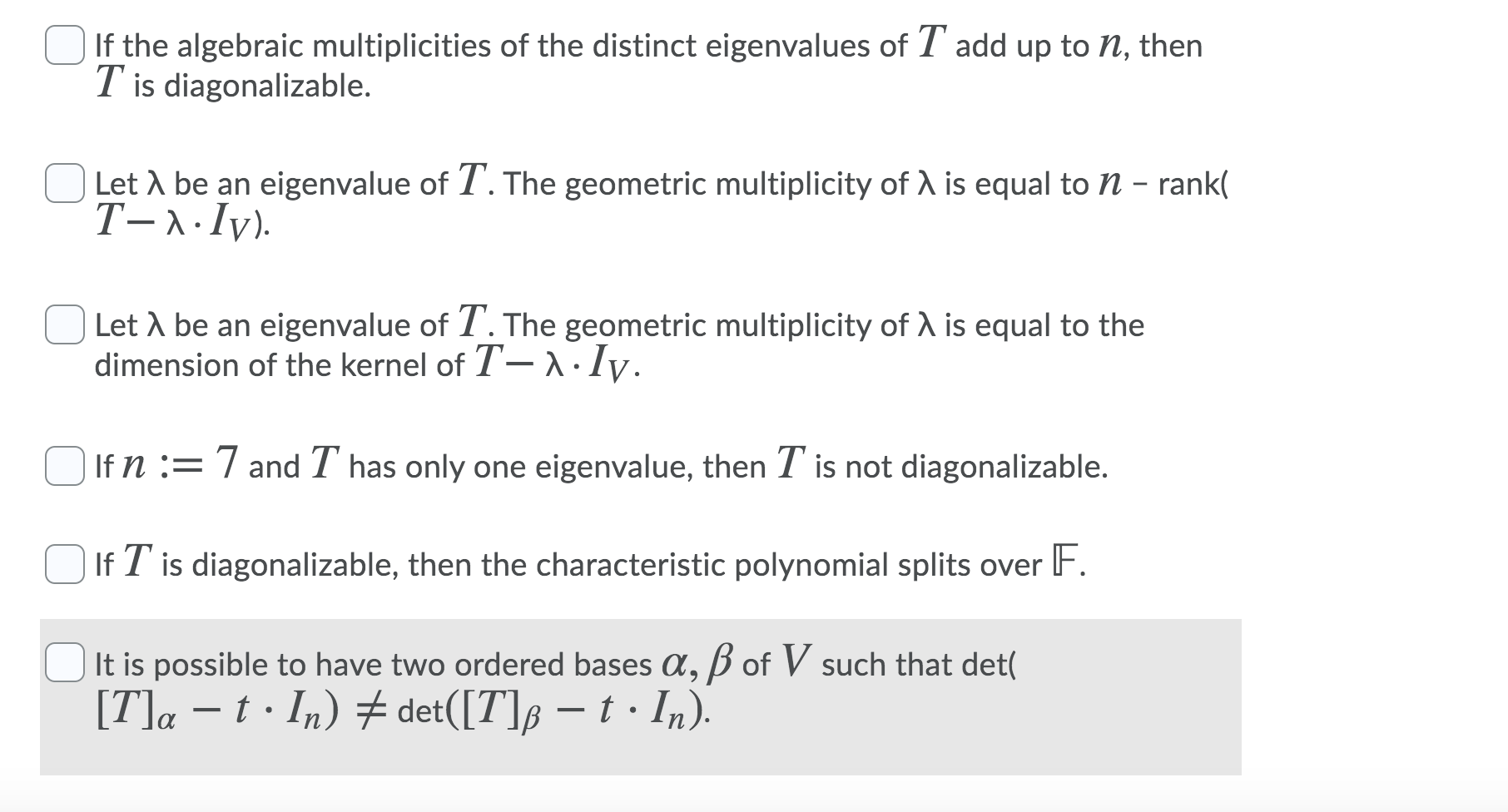 Solved Question 2 9 Points Let T V V Be A Linear Operat Chegg Com