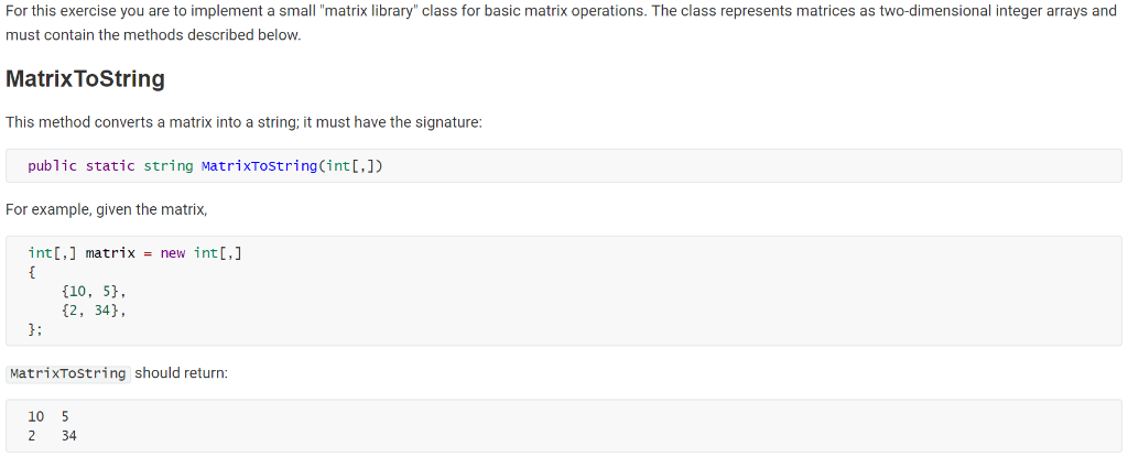 Solved For this exercise you are to implement a small | Chegg.com