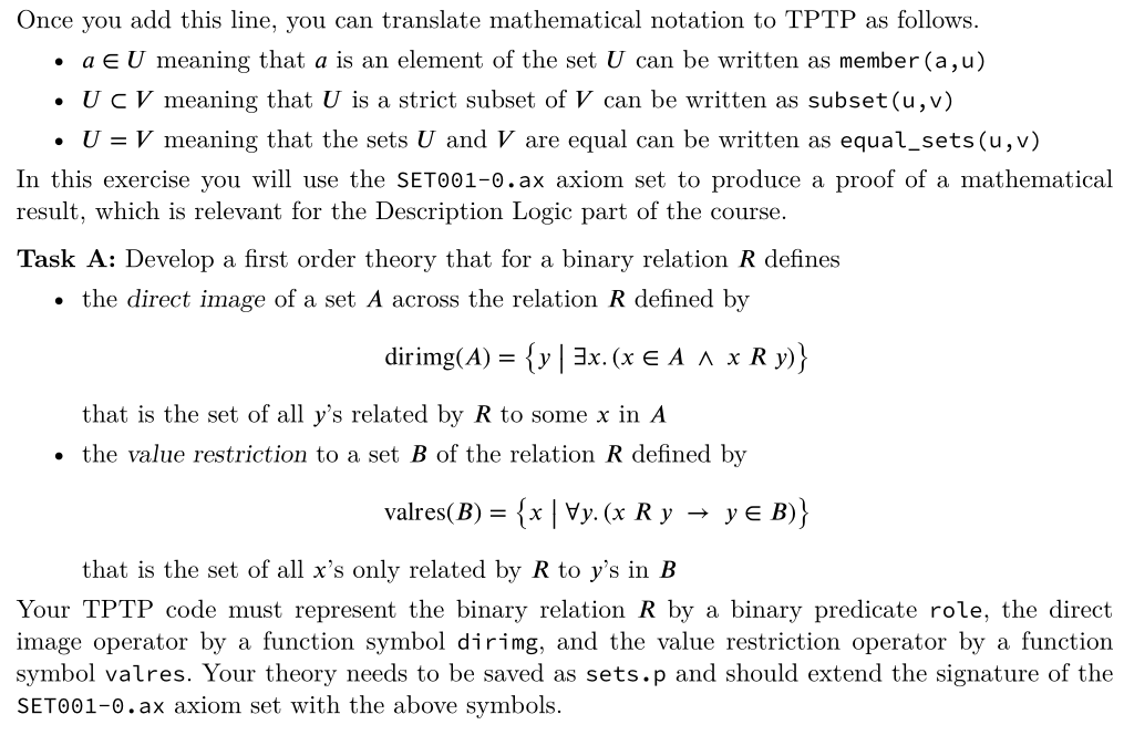 Solved Exercise 2 The TPTP Problem Library is a | Chegg.com