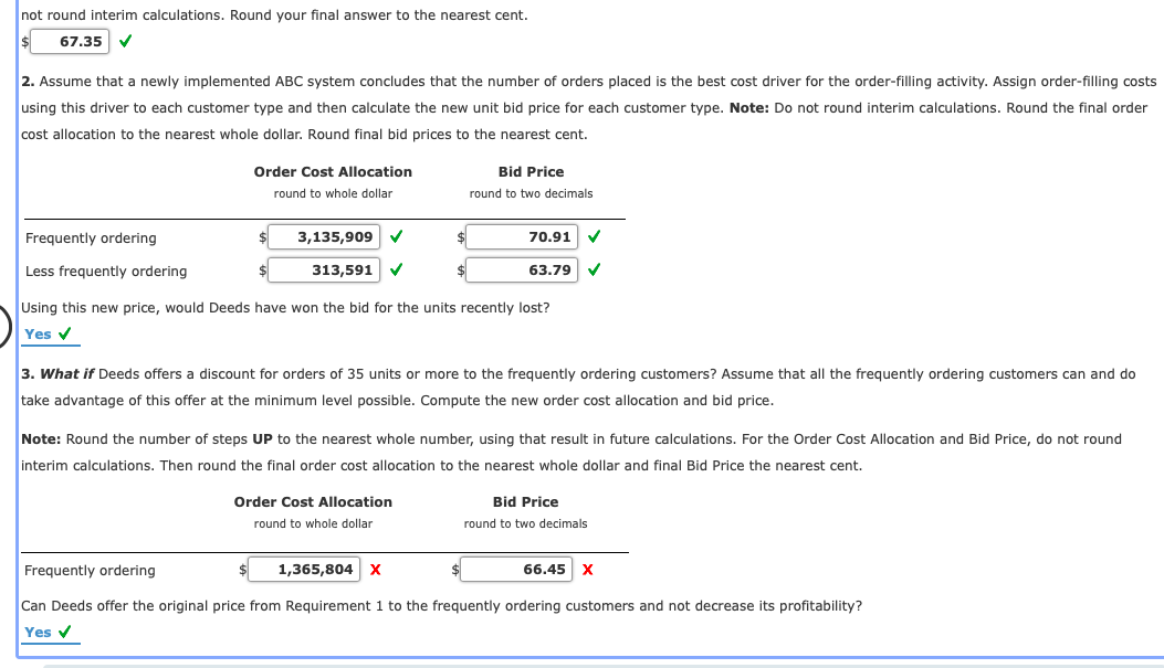 Not Round Interim Calculations Round Your Final Chegg