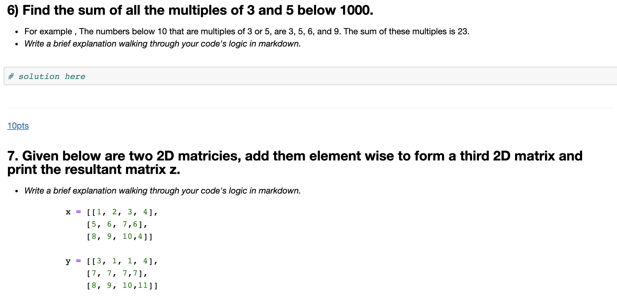 Solved 6 Find The Sum Of All The Multiples Of 3 And 5 Be Chegg Com