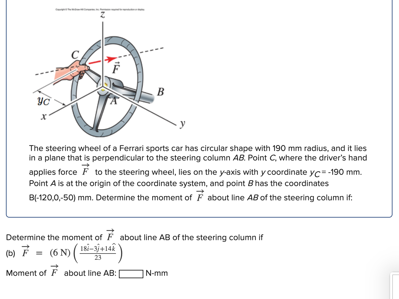 Solved Cos B Yc Y The Steering Wheel Of A Ferrari Sports Chegg Com