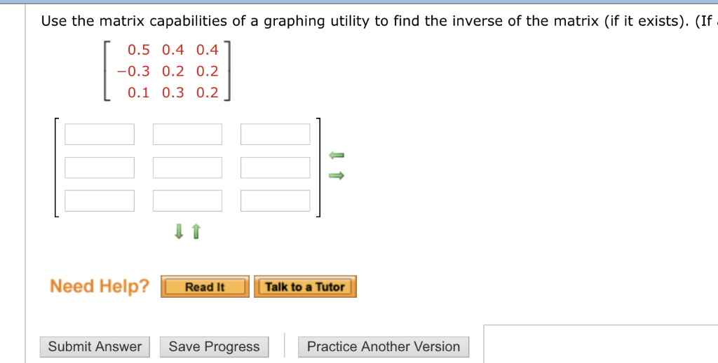 Solved Use the matrix capabilities of a graphing utility to | Chegg.com