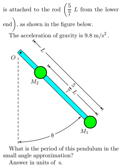 Solved 025 10.0 points Consider a light rod of negligible | Chegg.com