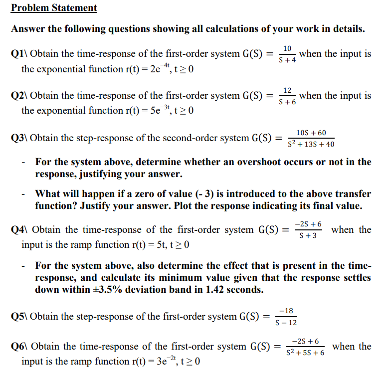 Solved Problem Statement Answer the following questions | Chegg.com