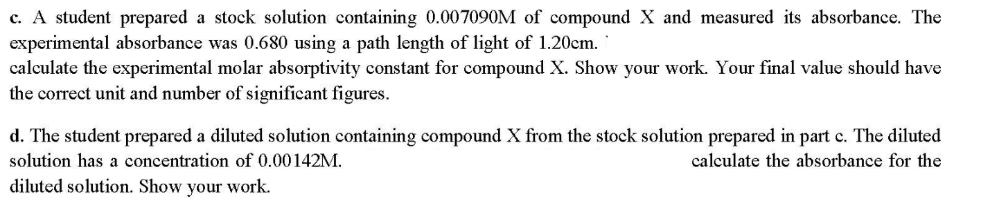 Solved Q4. Shown below is an absorption spectrum for | Chegg.com