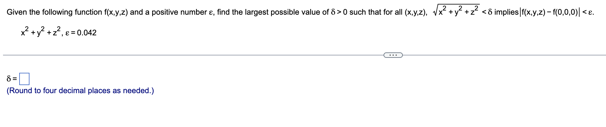 Solved Given the following function f(x,y,z) and a positive | Chegg.com