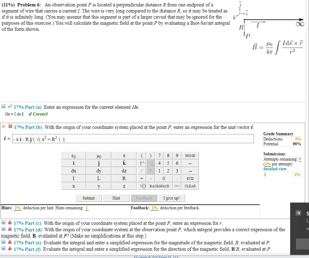 Solved 11 Problem 6 An Observation Point P Is Located Chegg Com