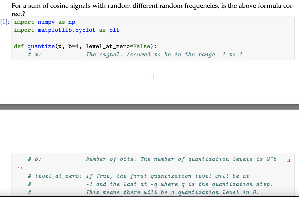 Solved For a sum of cosine signals with random different | Chegg.com