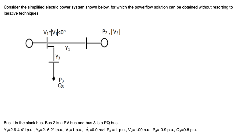 Solved Consider the simplified electric power system shown | Chegg.com