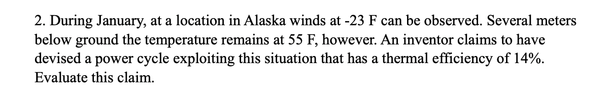 Solved: During January, At A Location In Alaska Winds At -... | Chegg.com