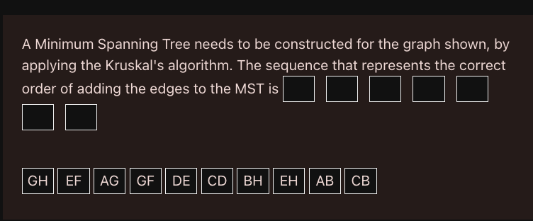 solved-a-minimum-spanning-tree-needs-to-be-constructed-for-chegg