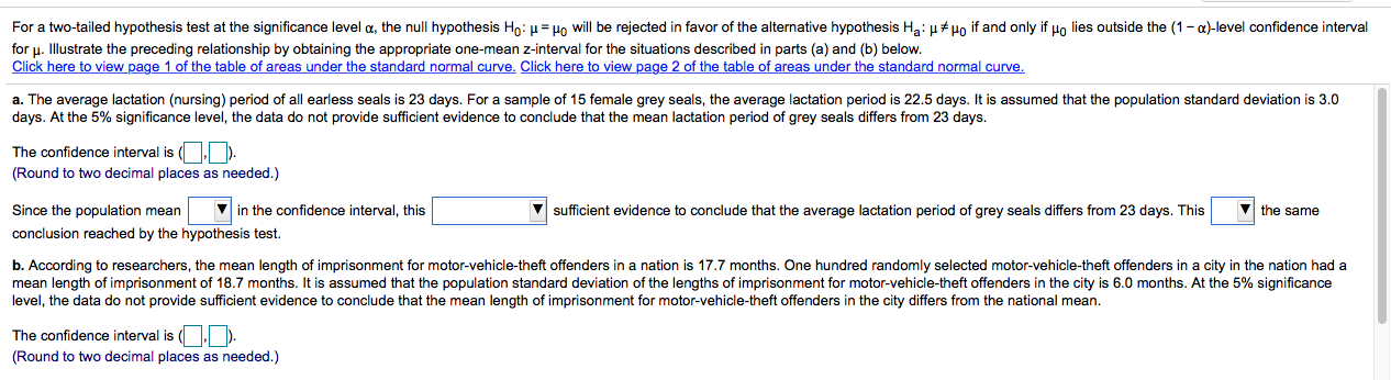 two tailed z test null hypothesis