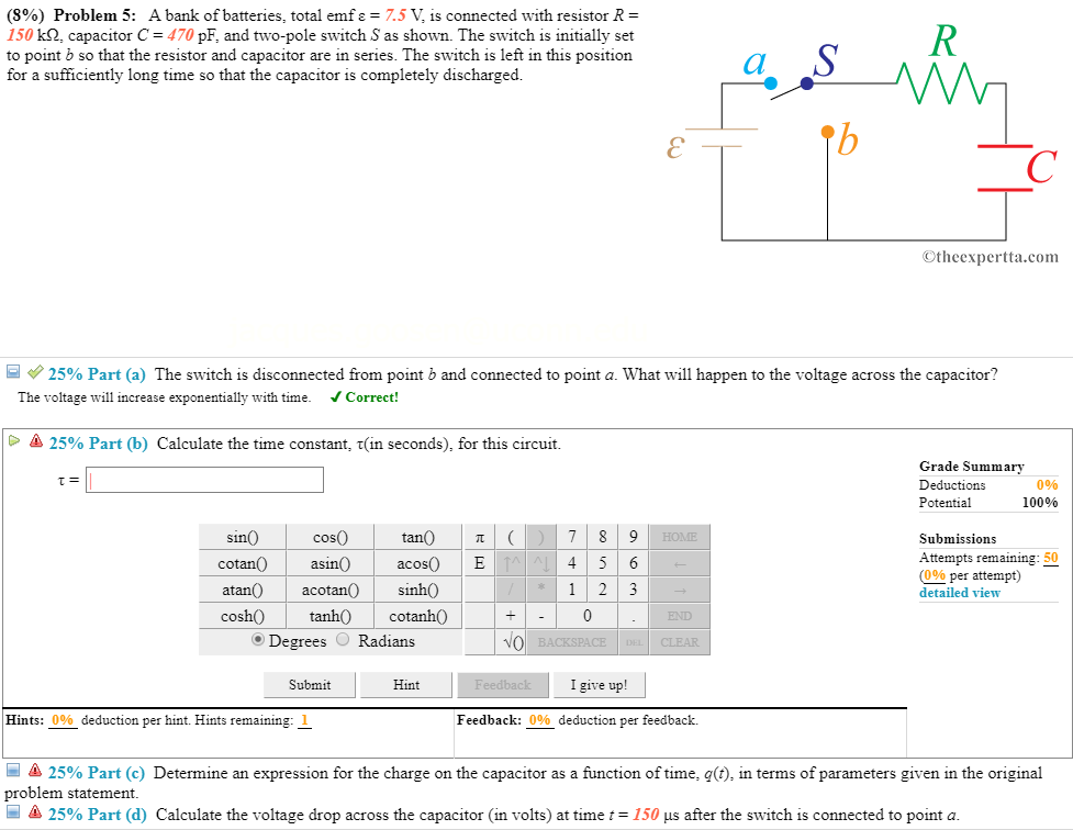 Solved 8 Problem 5 A Bank Of Batteries Total Emf 7 Chegg Com