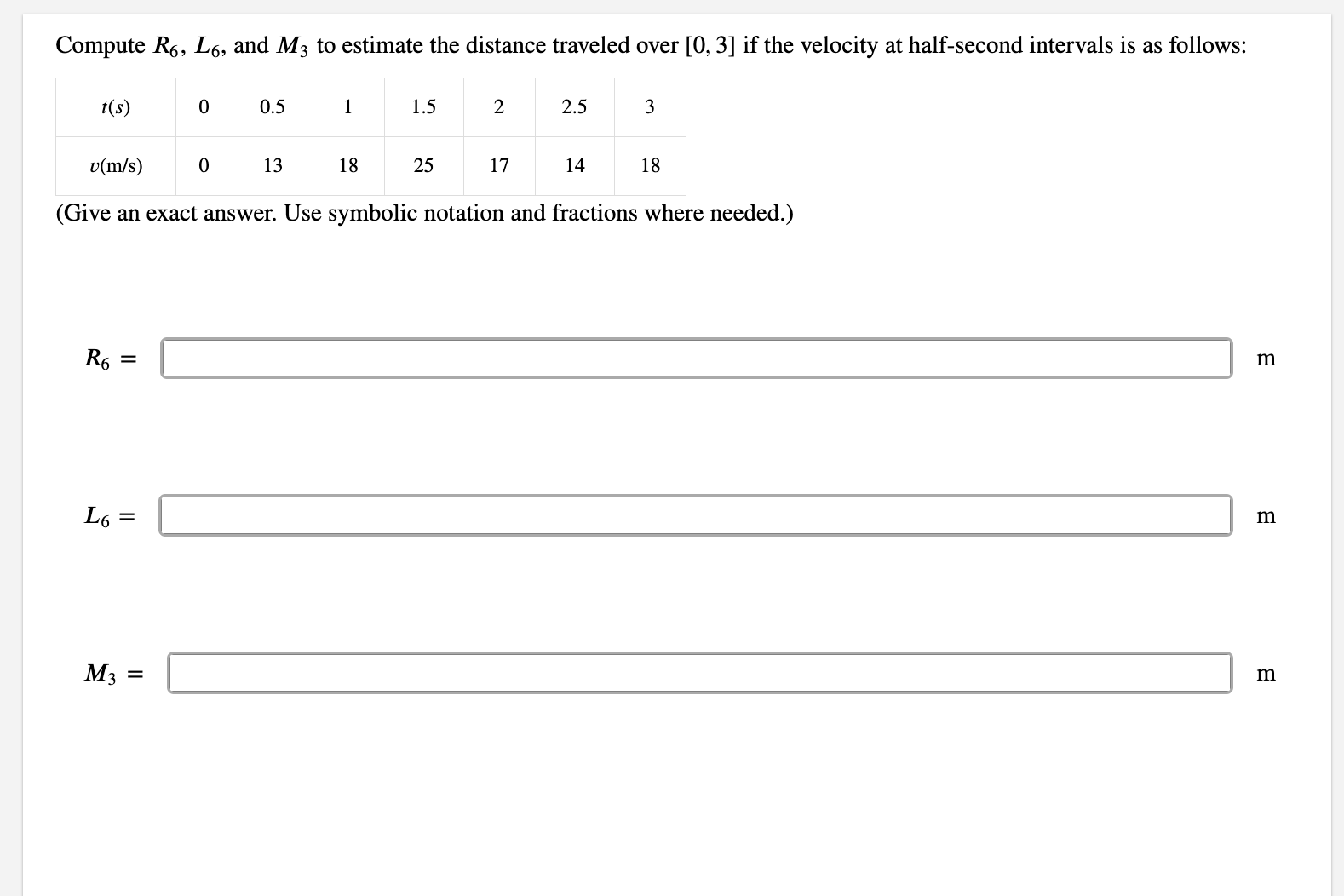 Solved Compute R6,L6, and M3 to estimate the distance | Chegg.com