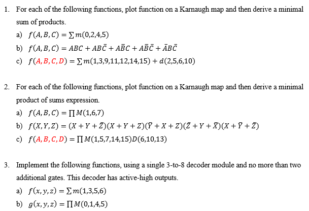 Solved 1 For Each Of The Following Functions Plot Funct Chegg Com