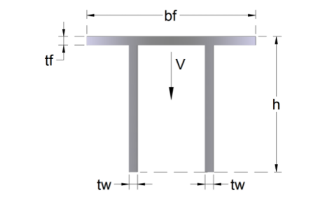 Solved The double T-beam is fabricated by welding three | Chegg.com
